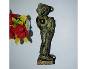 Majestic Woman with Parrot Door Handle Brass Door Accessories