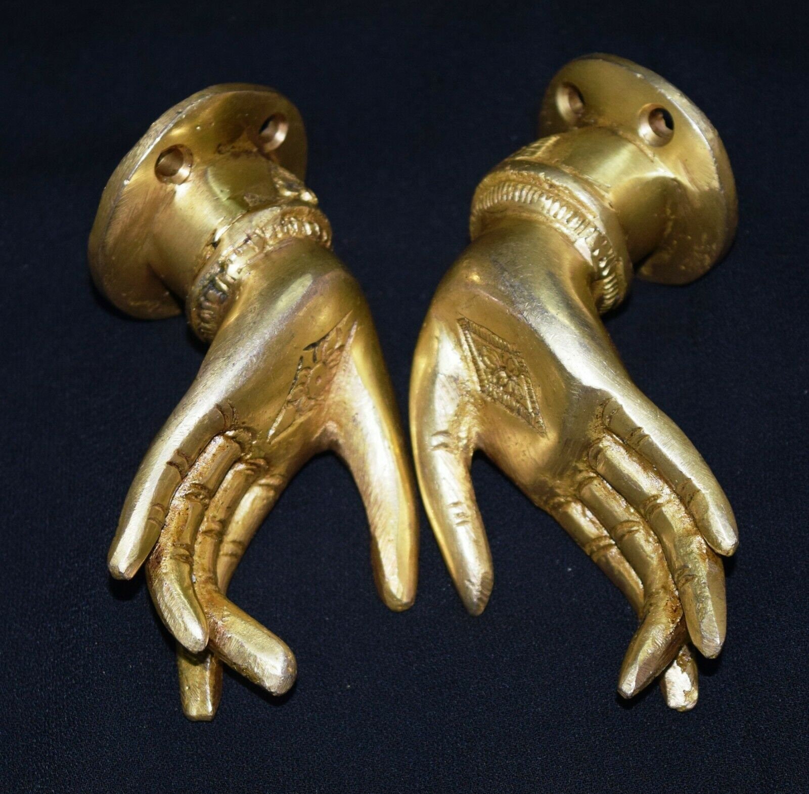 Girl Hand Door Knob Brass Door Pull Lady Hand Shape Etsy