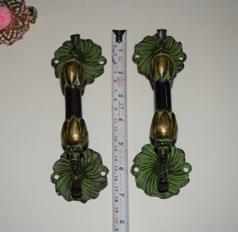7'' Inches Daisy Flower Door Handle Floral Door Pull Etsy