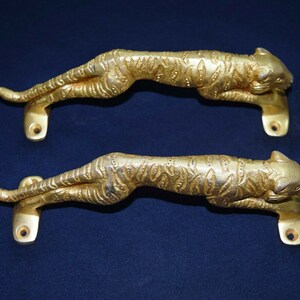 Jaguar Door Handle | Brass Tiger Door Pull | Jumping Panther Shape Door Handle