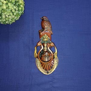 Exquisite Bird Knocker | Brass Gateway Door Hardware | Home Doorbell | Yali Theme