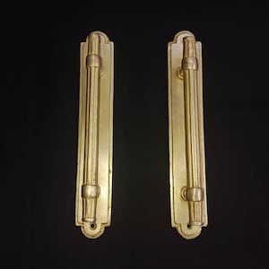 Moderna möbeldörrhandtag i mässing | Trädgrendesign garderobshandtag dekoration