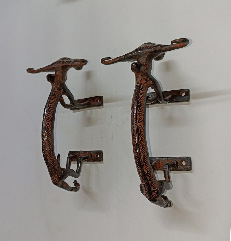 Tribal Ox Bullock Design Door Handle Pair | Brass Unique Design Yak ...