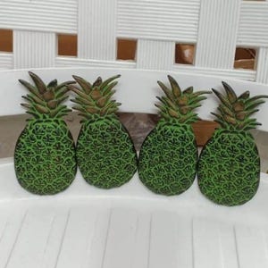 Pineapple Shape Table Drawer Knobs | Brass Monkey Fruit Design Office Cabinet Puller Set of 04 Pieces KWB