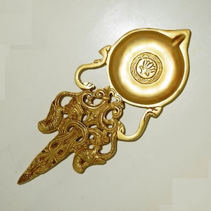 Filigree Oil Holder | Brass Lotus Flower | Ethnic Home Decor