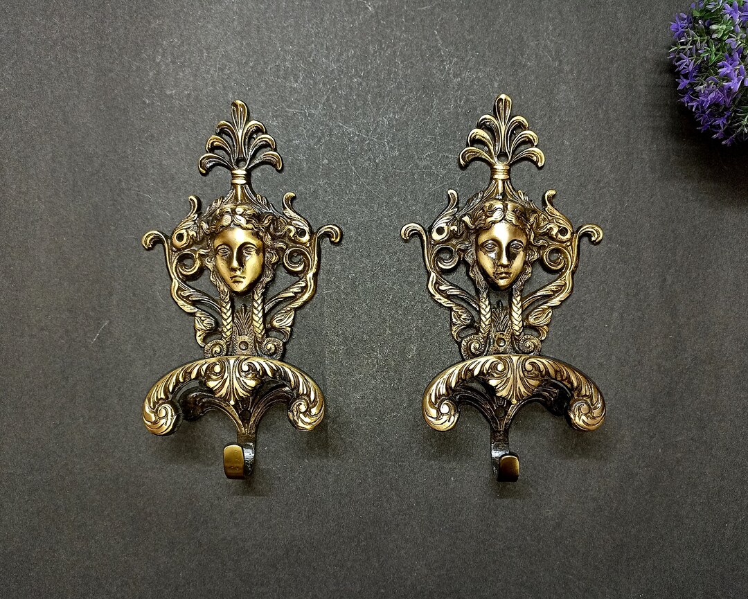 Princess Key Racks Princess Girl Face Key Holder Wall Decor | Lacquered Brass Queen ...