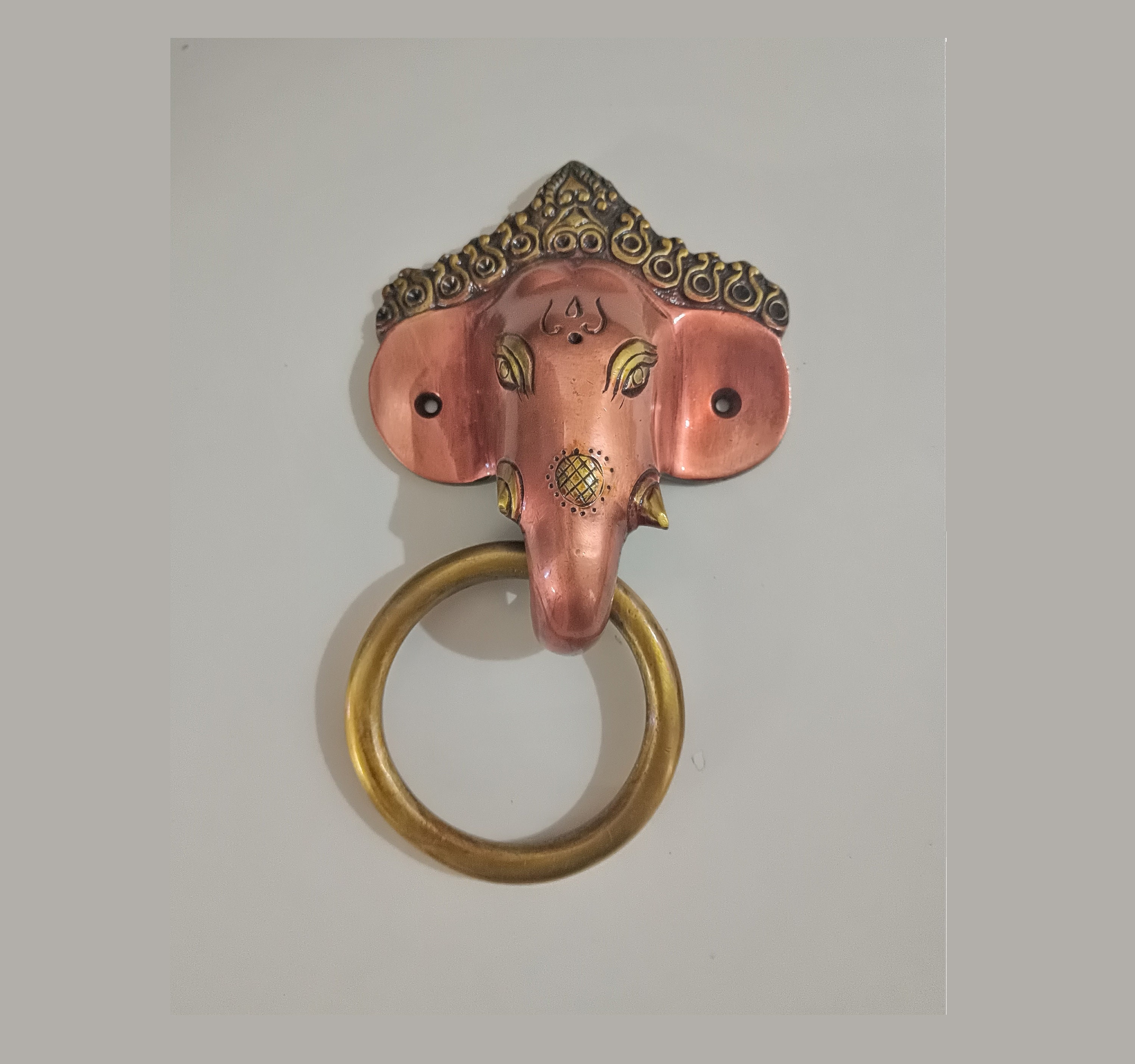 Dhokra Art Vintage Door Pull Elephant Figure Brass Door -  Norway