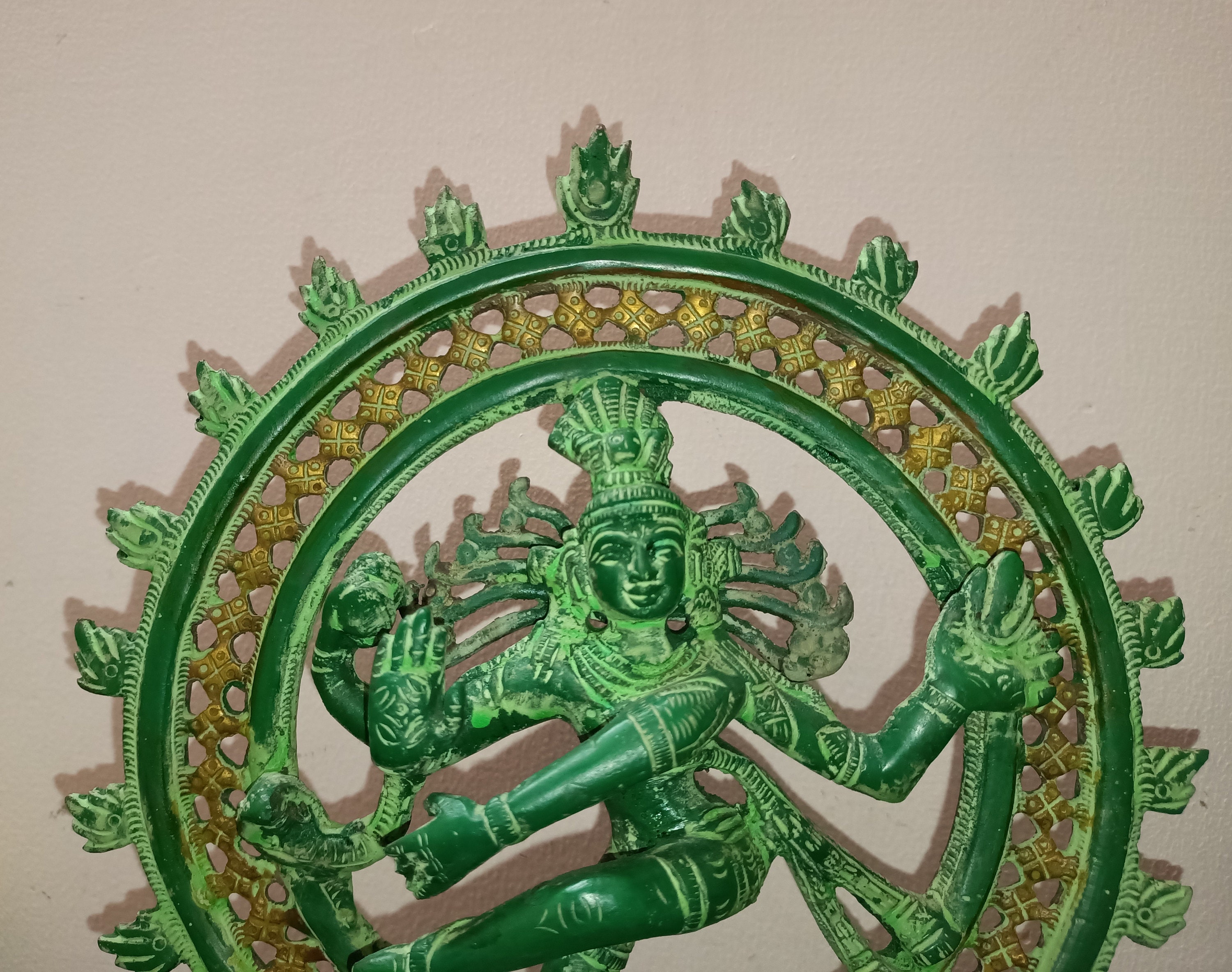 11.5'' Dancing Nataraja Statue | Brass Dancing Shiva Idol | Weight: 2. ...