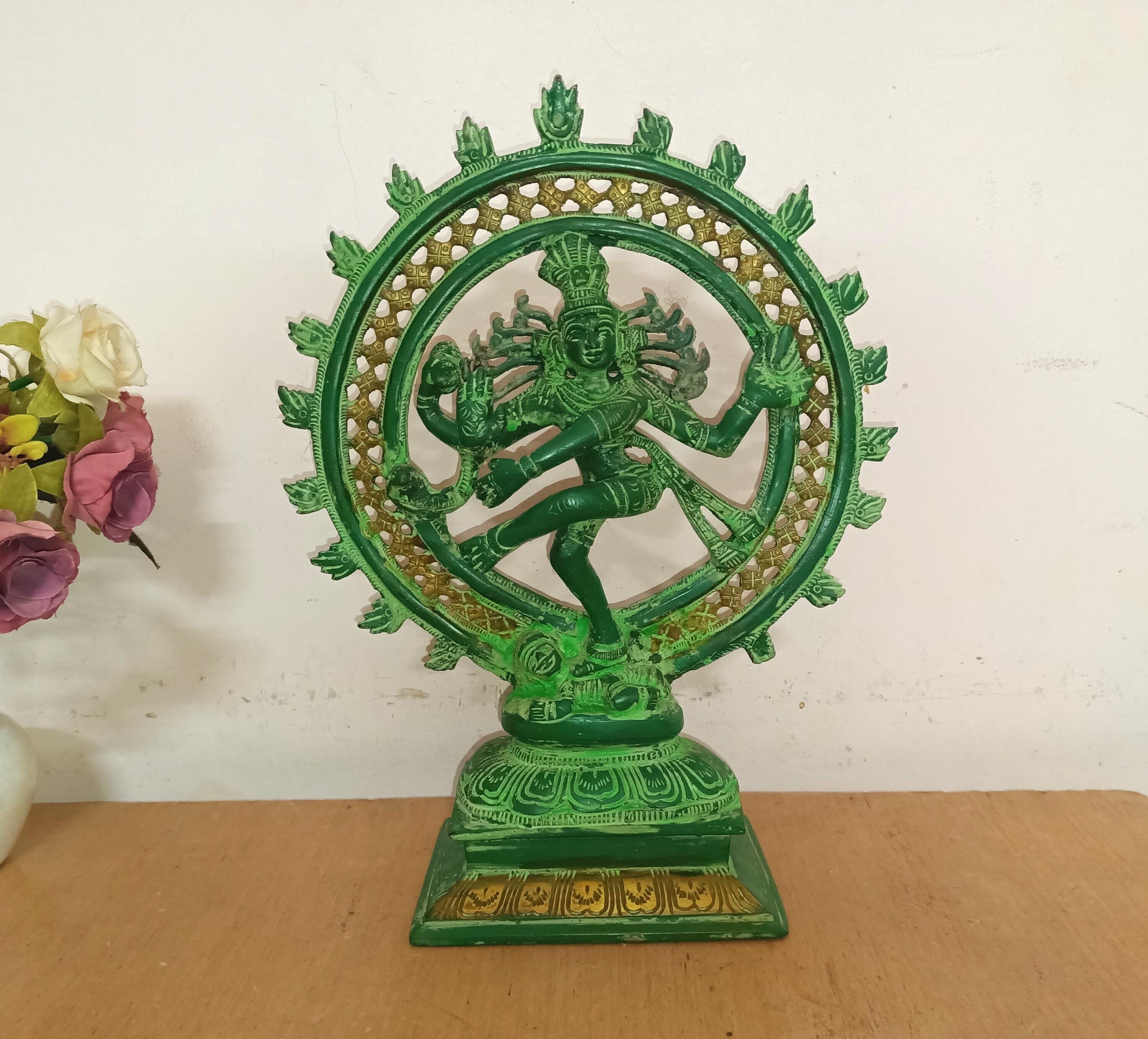 11.5'' Dancing Nataraja Statue | Brass Dancing Shiva Idol | Weight: 2. ...