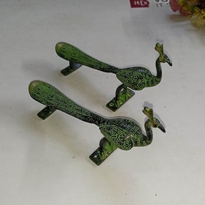 9インチ ピーコック ドア プル | 真鍮 ピーコック ドア ハンドル | 2個セット