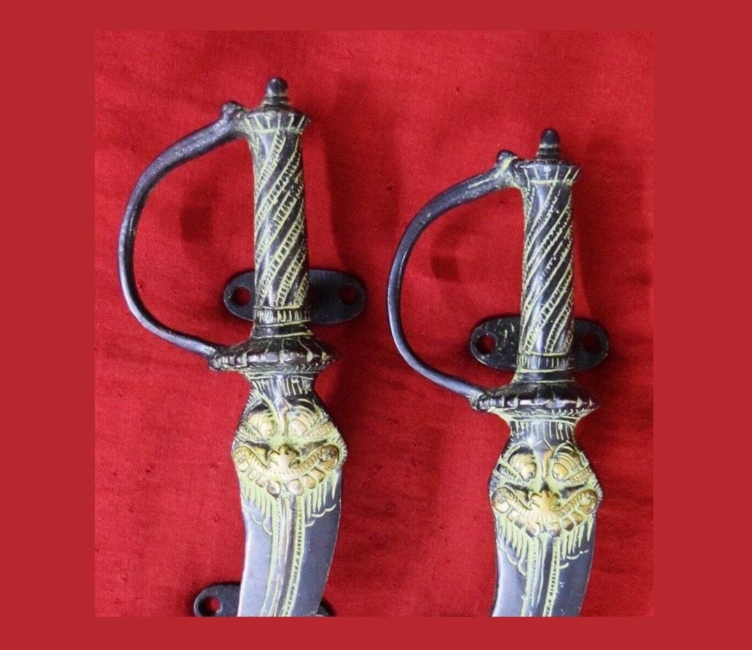 Brass Kitchen Tools Shape Door Handle Warrior Yali Shape Etsy