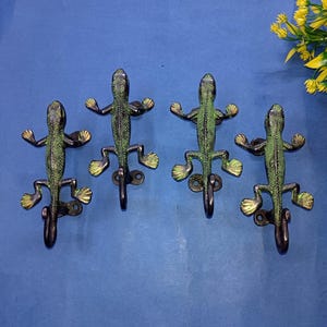 Chamäleon Tier Schrank Abzieher | Messing Lizard Design Home Fenstergriff (02 Paar - 04 Stück)