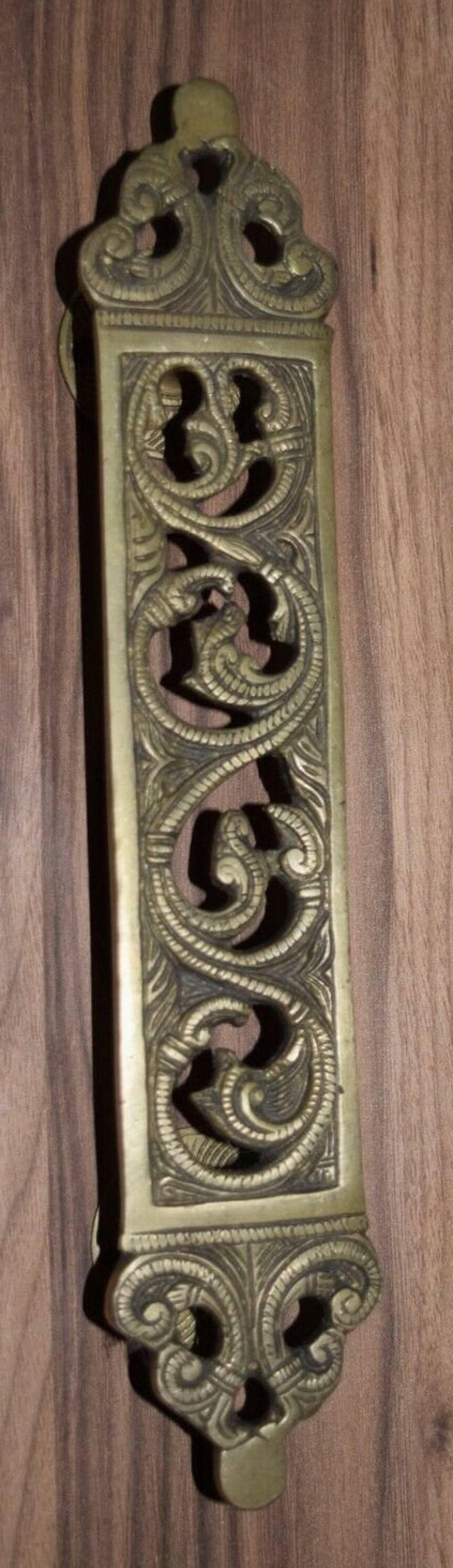 Brass Egypt Style Door Handle Royal Villa Door Pull Leaf Etsy UK