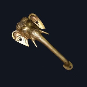 Brass Elephant Door Handle | Lord Ganesha Head Door Pull | Religious Theme