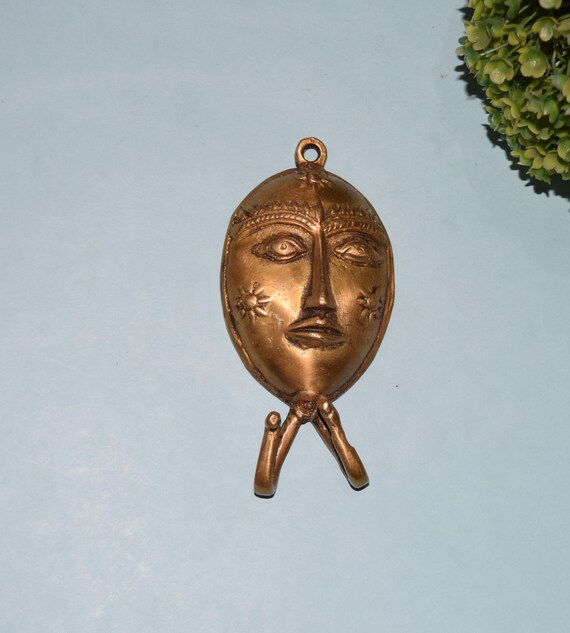 Tribal Woman Face Hook 5'' Inches Double Wall Hook Brass Wall Hanging  Decoration -  Canada