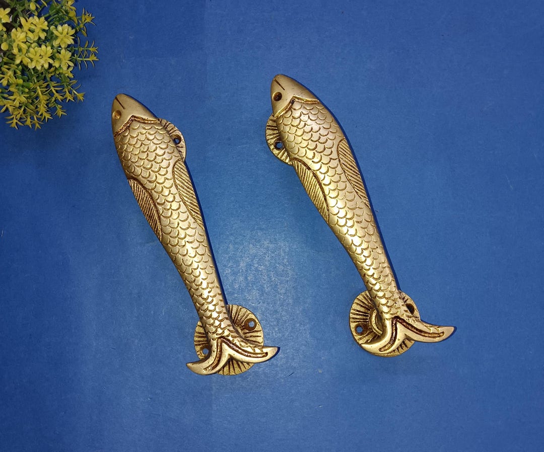 Fish Door Handle | Brass Fish Door Pull - Etsy