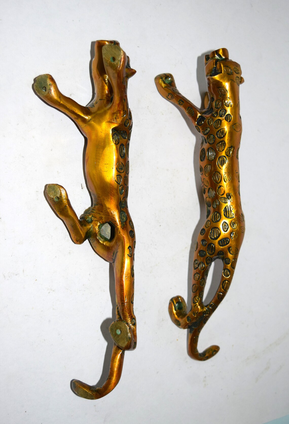11 Inches Tiger Door Handle Brass Entryway Door Etsy UK