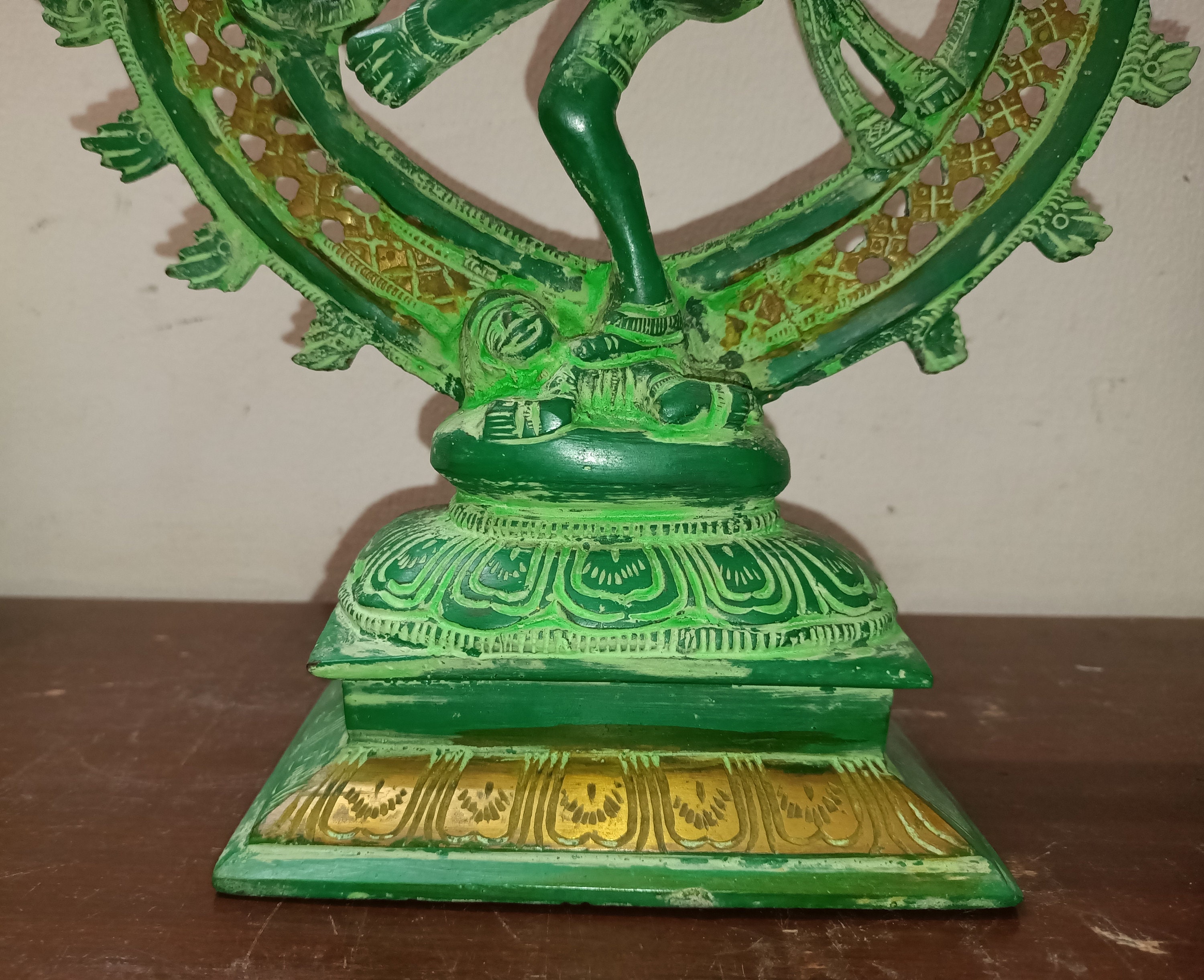 11.5'' Dancing Nataraja Statue | Brass Dancing Shiva Idol | Weight: 2. ...