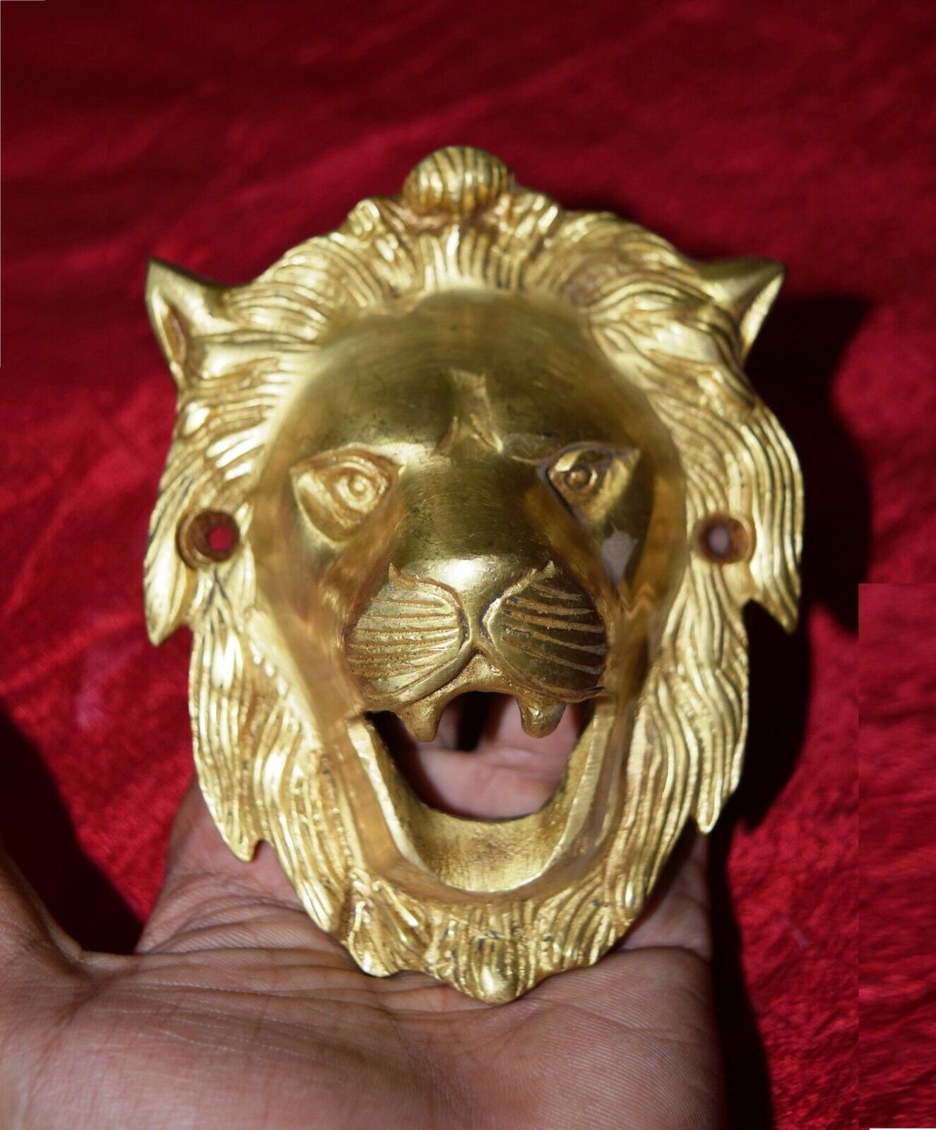 ライオン、の金属製彫刻 2個セット 真鍮、獅子、壁飾り ライオン、の金属製彫刻 2個セット 真鍮、獅子、壁飾り