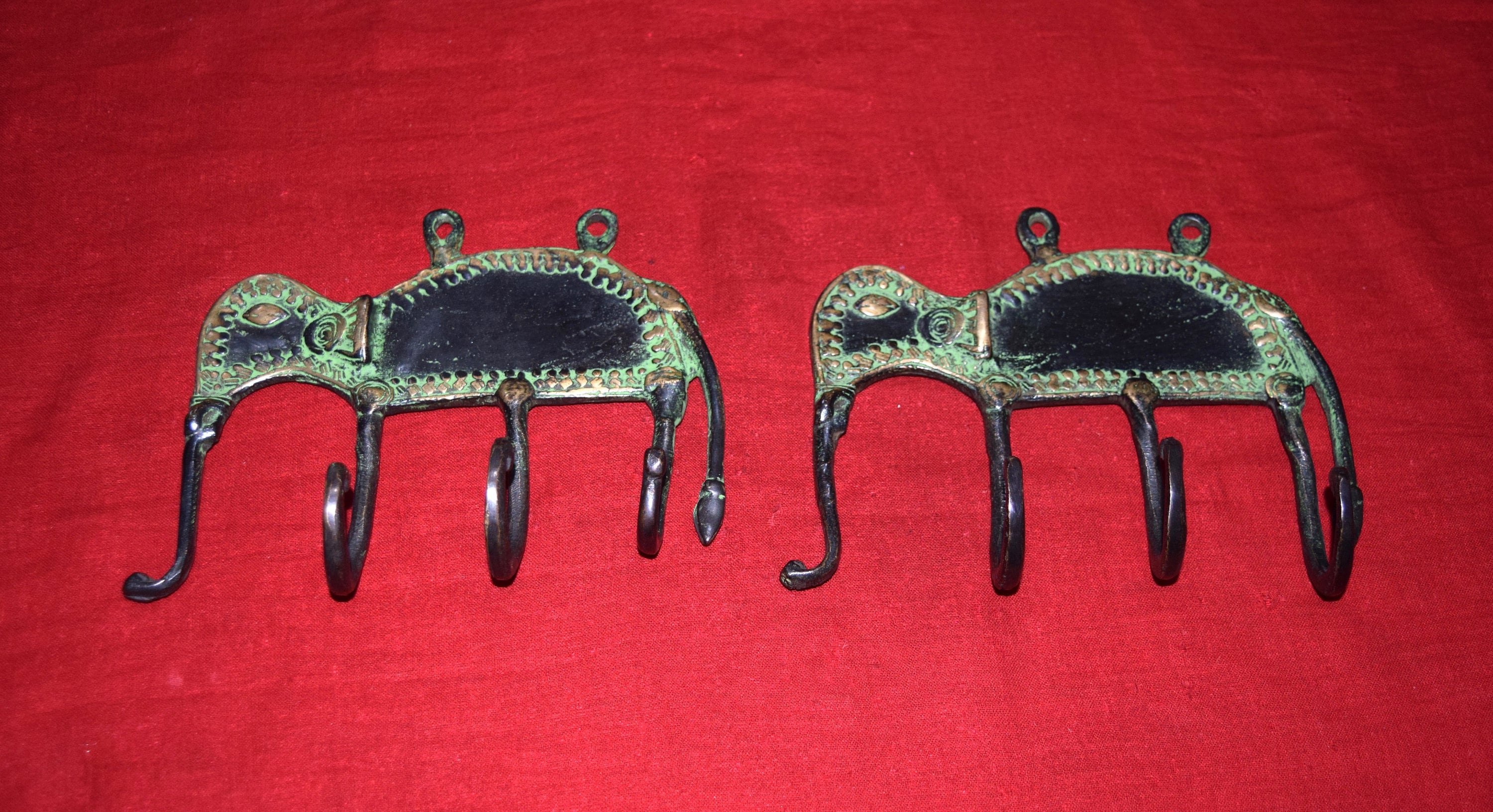 Deluxe Brass Animal Wall Hook - Elephant & Ram