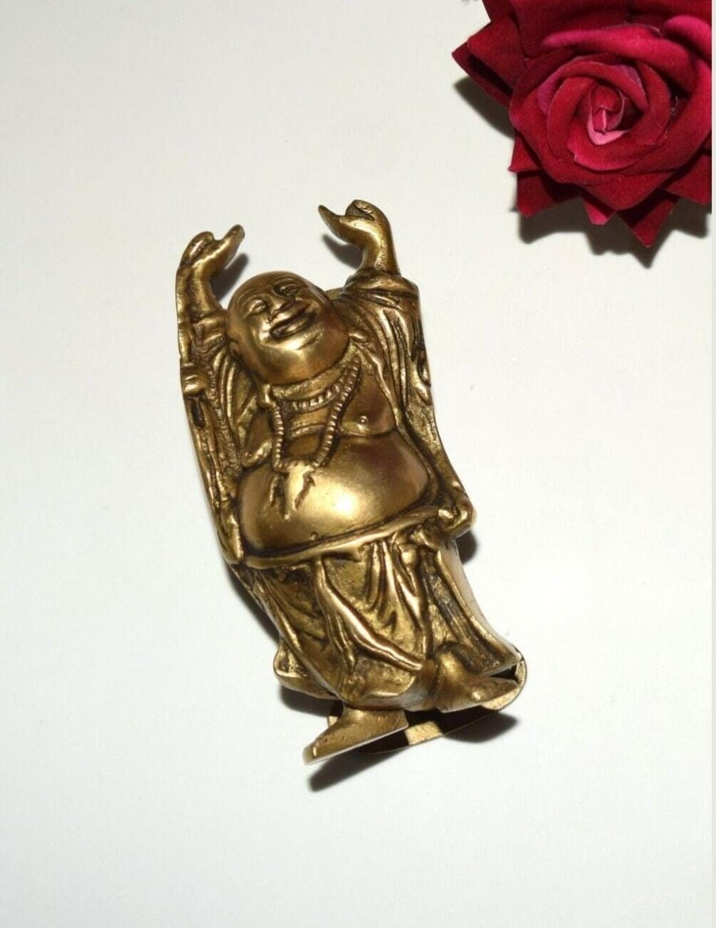 Poignée de porte design Bouddha rieur | Poignée porte-bonheur