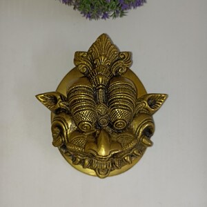Unique Yali Head Door Hardware Knocker | Brass Mythical Creatures Theme Cottage Door Bell