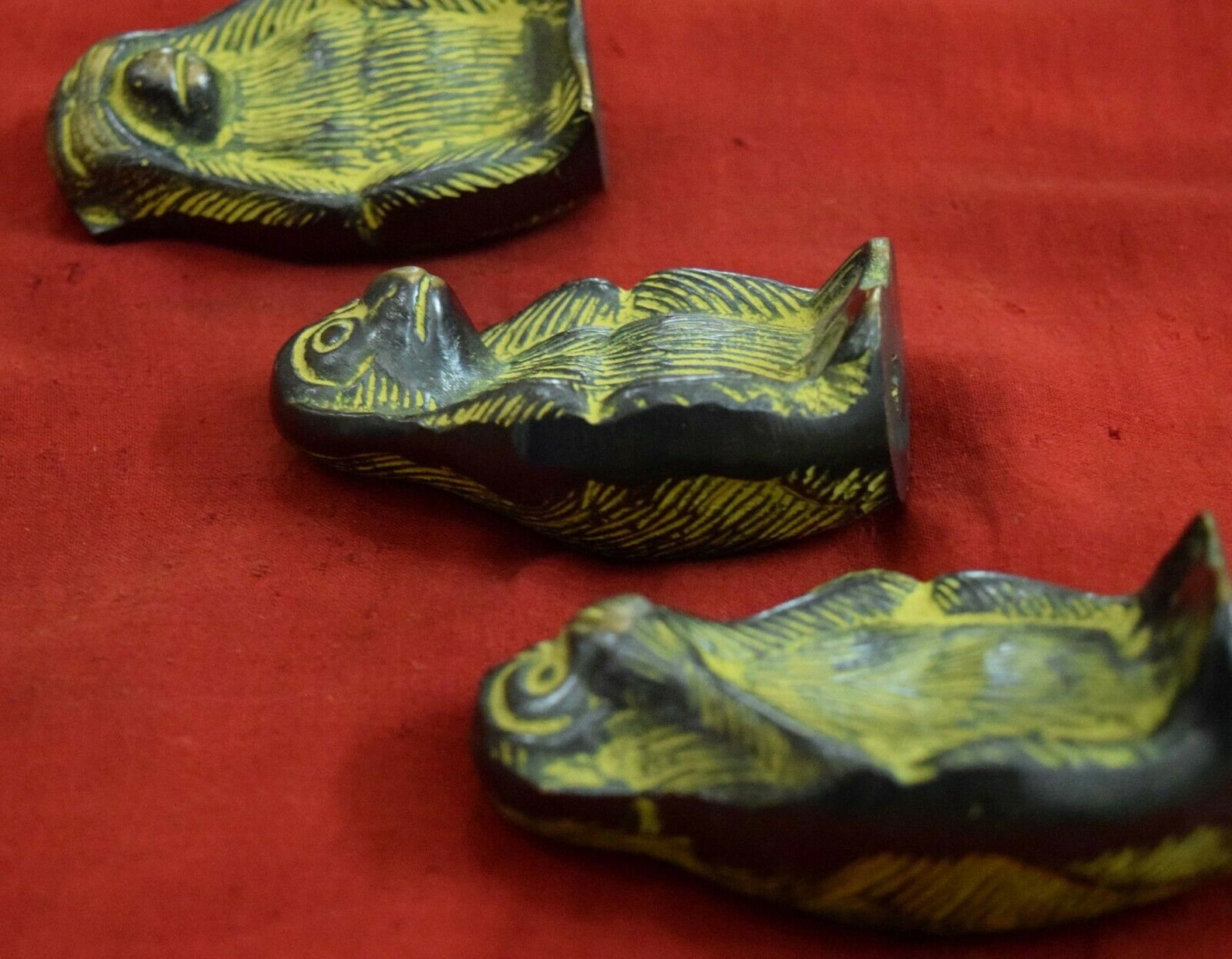 Three Wise Monkeys Statue Brass Handmade Gandhi's Three Etsy