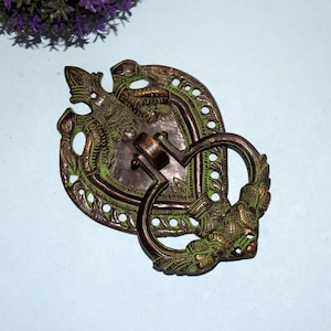 Yali Parrot Main Door Knocker Dragon Mouth Pull | Mythical Bird Swan Majestic Door Bell Crafts | Weight- 630 Grams Approx. OGL
