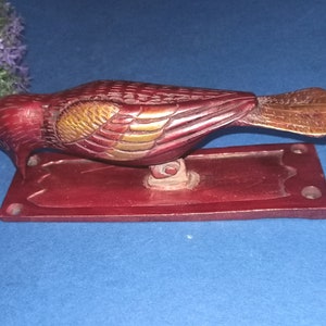 Nature Bird Design Door Knocker | Brass Woodpecker Bell For Living Room Door Decor