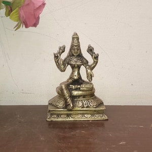 Lakshmi Goddess Statue | Goddess of Wealth Sculpture Table Decor | Weight- 380 Grams Approx.