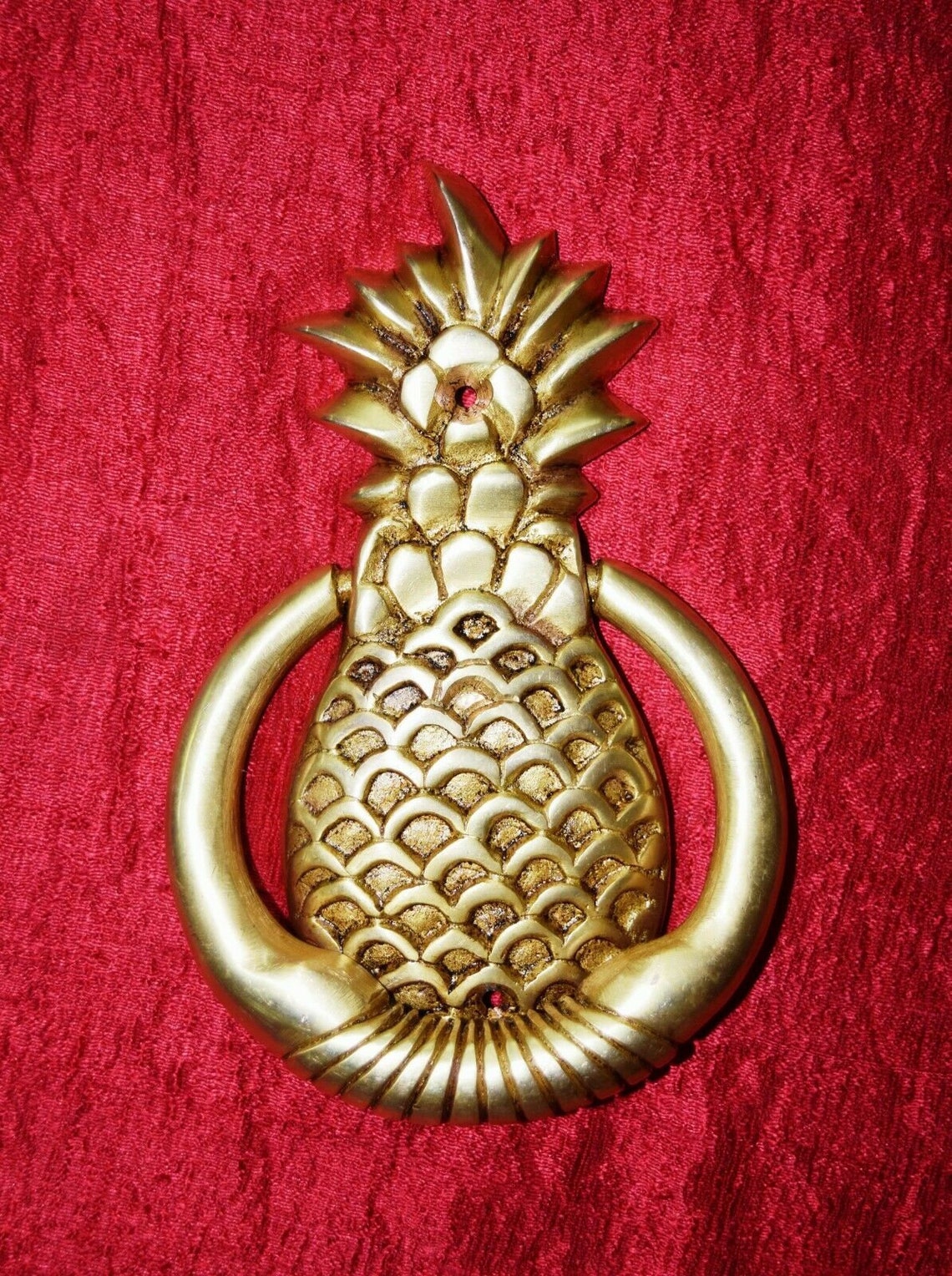 Brass Pineapple Knocker Front Door Knocker Door Etsy