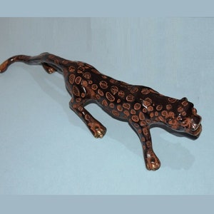 Kaspischer Tiger Türgriff | Messing Jaguar Metal Metal Pull | Kinderzimmer Tür Dekor