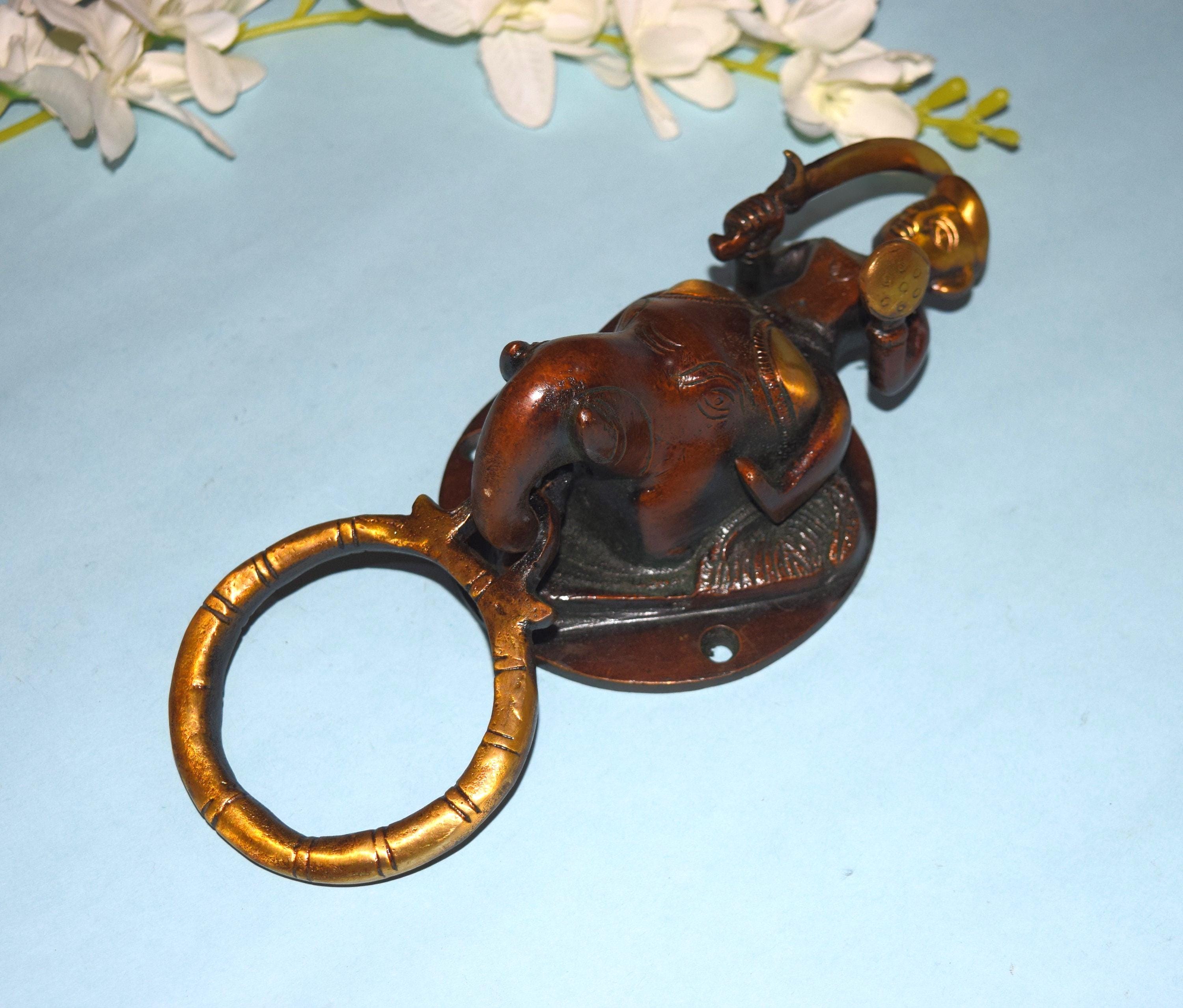 象の戦士の真鍮製ドアノッカー | ロイヤルソルジャードアベルリング