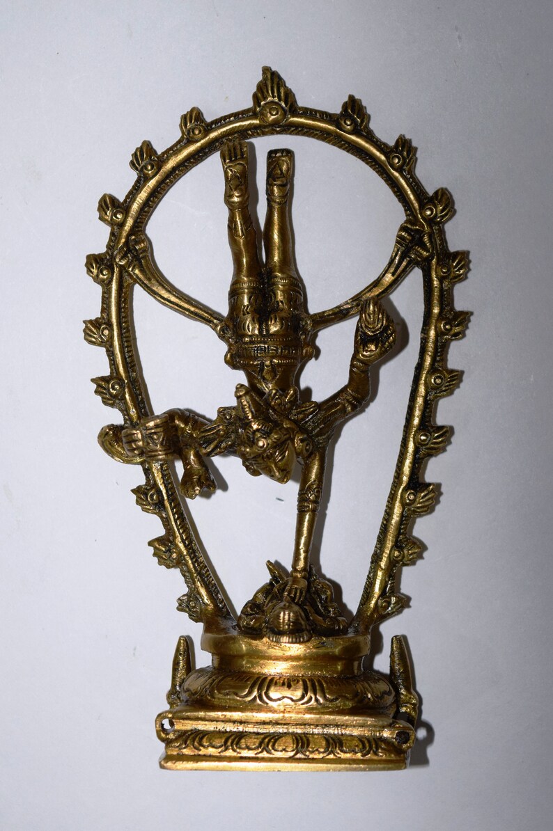 Brass Nataraja Dancing Position Statue Lord Shiva Angry | Etsy