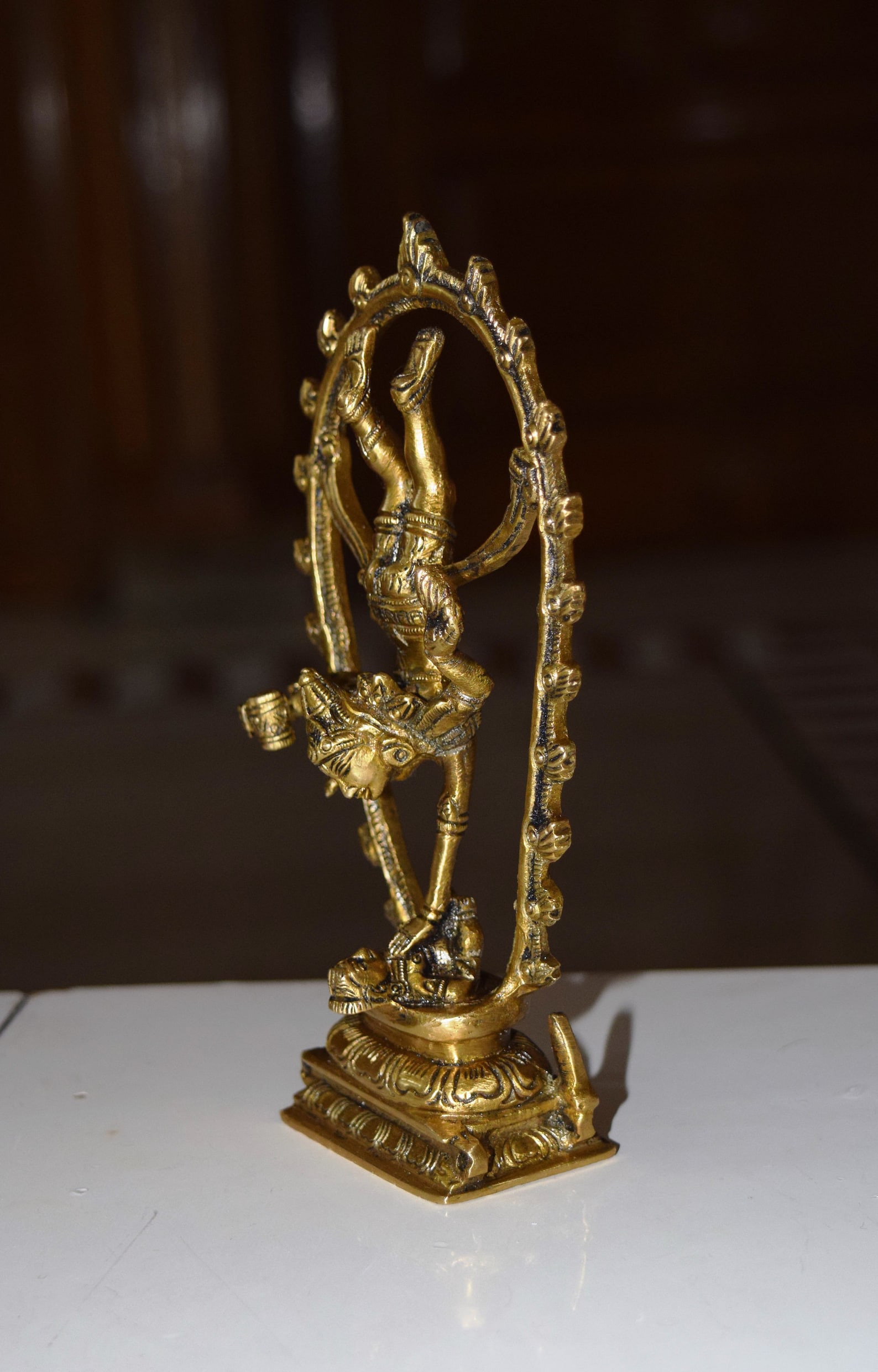 Brass Nataraja Dancing Position Statue | Lord Shiva Angry Tandava ...