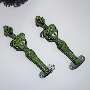 Rustic Creative Brass Dhokra Art Pull | African Man Figure Bastar Door Handles | Ethnic Cultural Theme Home Decoration