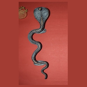 Snake Reptile 11.5&quot; Inches Door Handle | Brass Cobra Shape Door Pull Decoration