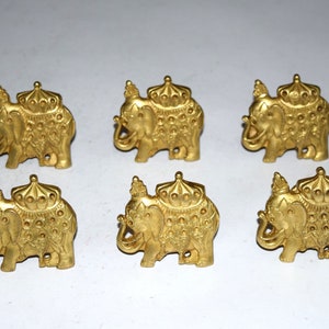 Thai Elephant Knobs | Brass Set of 06 Pieces | Kitchen Cupboard Handles | Furniture Hardware Pulls