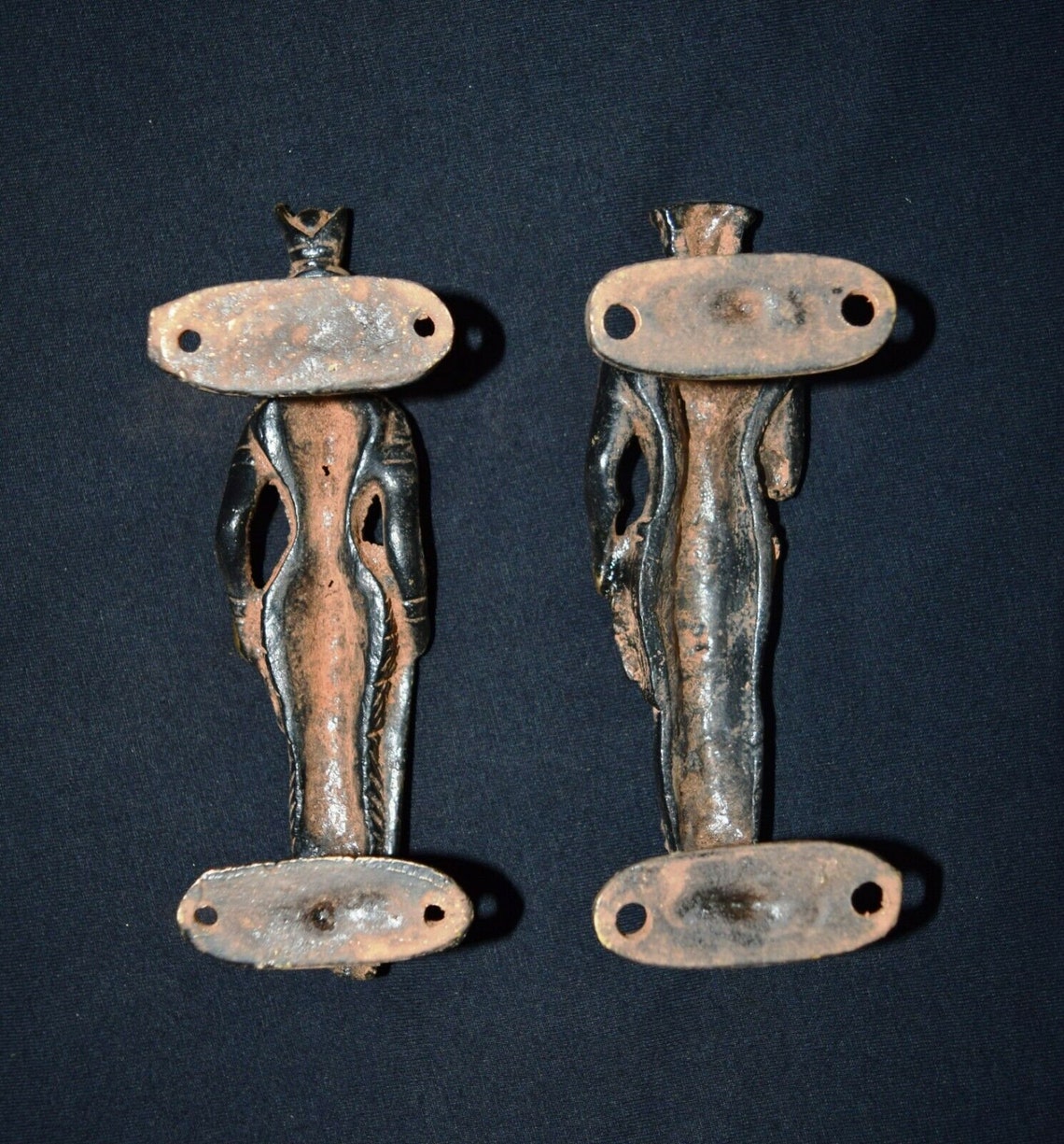 Egyptian Door Handle Brass King Queen Figurine Door Pull Etsy