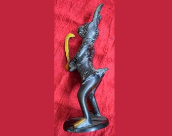 Brass Rabbit With Hockey Statue Table Showpiece Sculpture