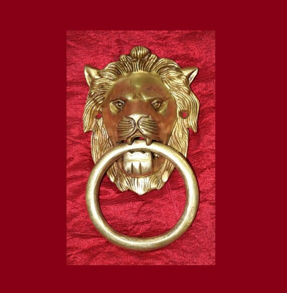 Lion Door Knocker Big Cat Door Bell Bangalow Door Etsy