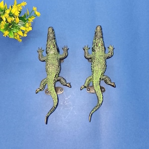 Brass Crocodile Door Handle | Alligator Door Pull