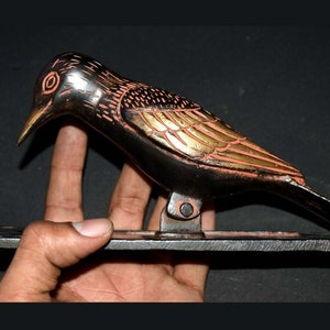 Woodpecker Bird Knocker | Brass Sparrow Door Bell | Bird Shape Door Decor
