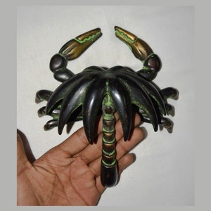 Beach House Bell Crab Design Door Knocker Brass Gate Pull