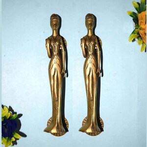 Queen Design Entrance Door Handle | Brass Victorian Lady Shape Office Door Pull Set Decor KWB055