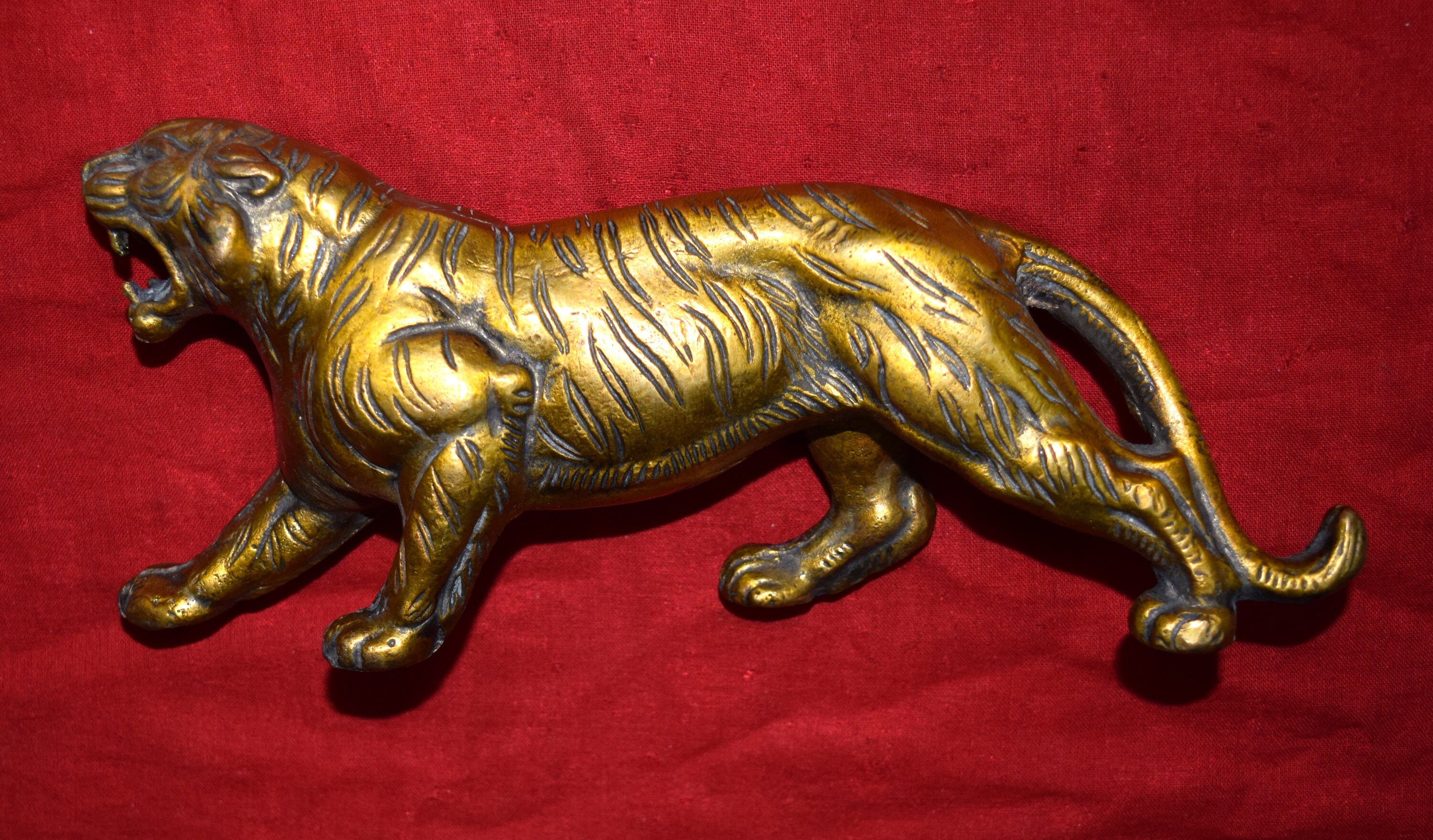 Brass Jaguar Tiger Statue Big Wild Shape Showpiece or Table Etsy