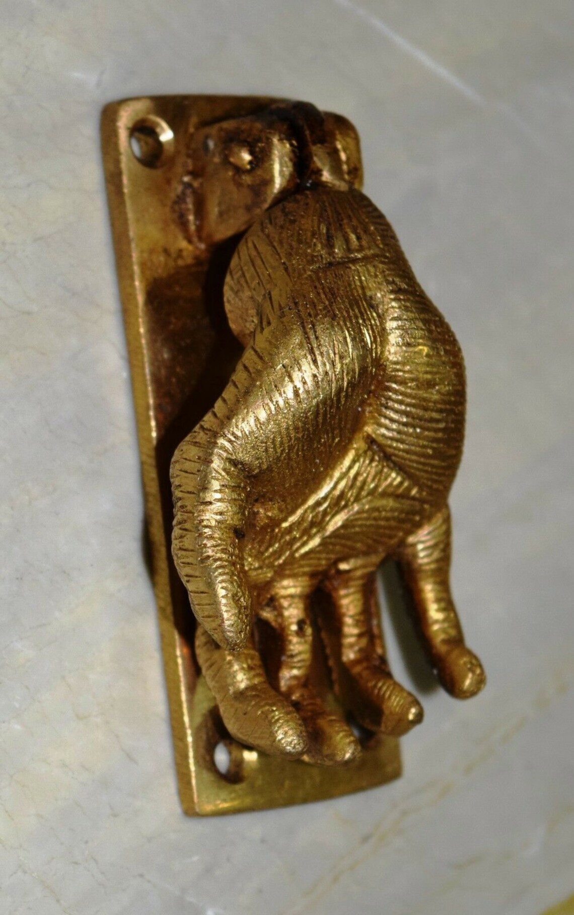 Monkey Hand Door Knocker Brass Handmade Horror Door Knocker Etsy