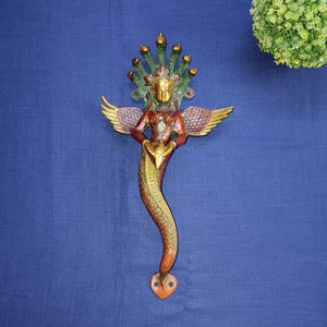 13&quot; Inches Mermaid Door Handle | Goddess Snake Mermaid Door Pull in Copper Brown Color | IN0028