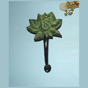 Brass Lily Shape Door Handle | Brass Lotus Flower Design Almirah Pull Decoration
