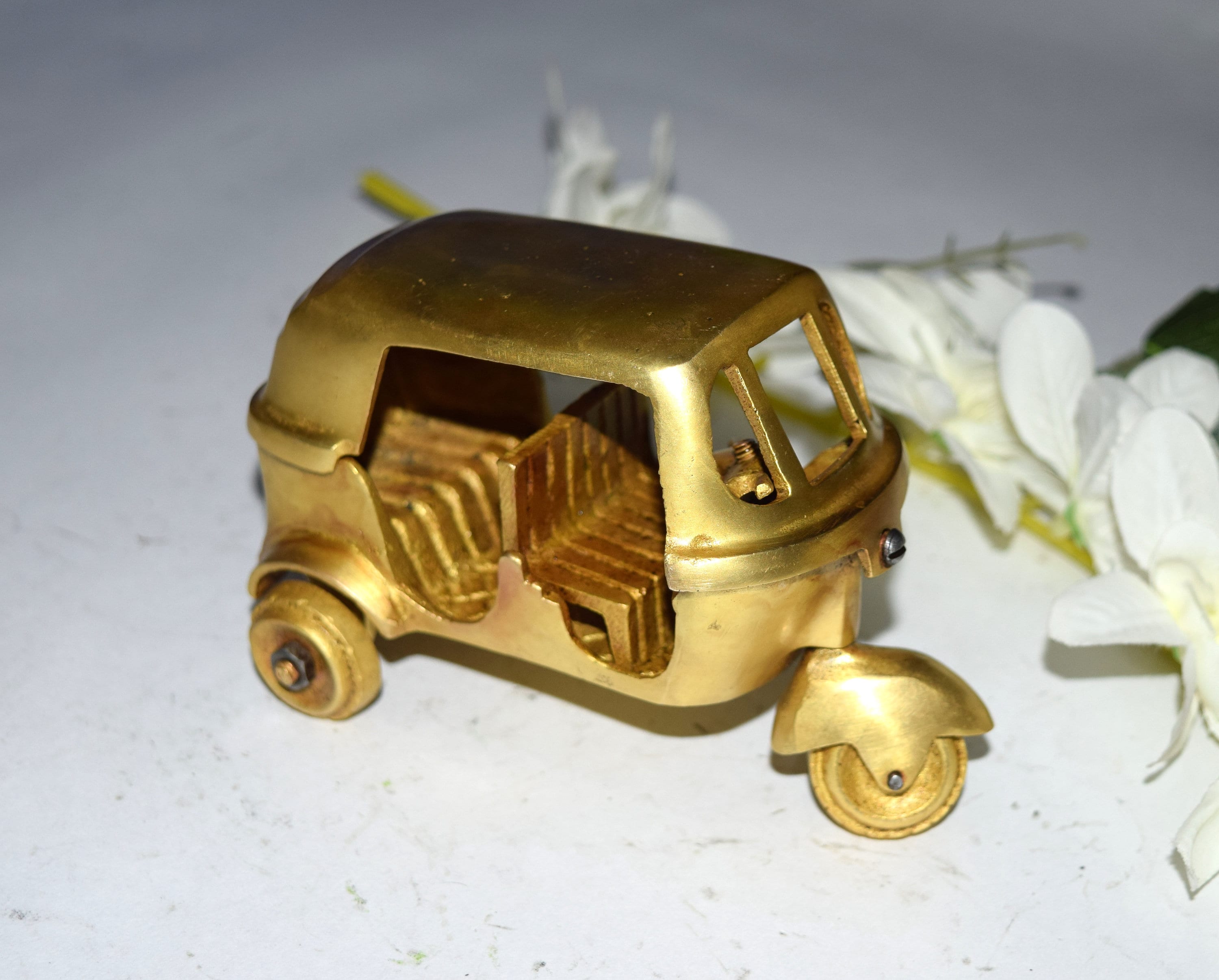 Traveling Vehicle Auto Rickshaw | Brass Collectible Tuk Tuk Figurine ...